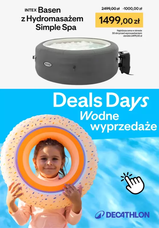 Decathlon - gazetka promocyjna Wyprzedaż na baseny ogrodowe od poniedziałku 23.06 
