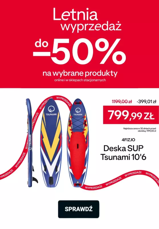 Decathlon - gazetka promocyjna Do -50% letnia wyprzedaż  
