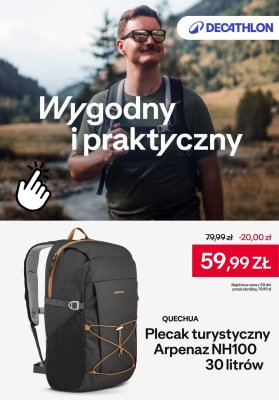 Decathlon - gazetka promocyjna Wygodne i praktyczne plecaki turystyczne od środy 13.08 