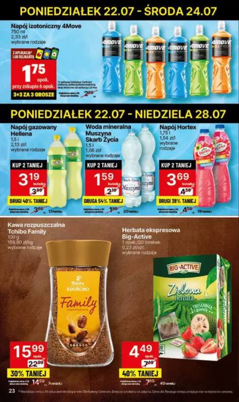 Delikatesy Centrum - gazetka promocyjna Gazetka od poniedziałku od poniedziałku 22.07 do niedzieli 28.07 - strona 23