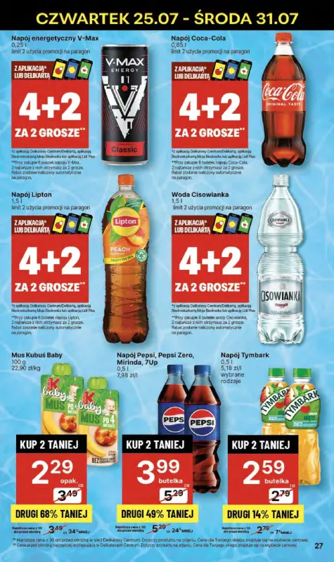 Delikatesy Centrum - gazetka promocyjna Gazetka od czwartku 25.07 do środy 31.07 - strona 27