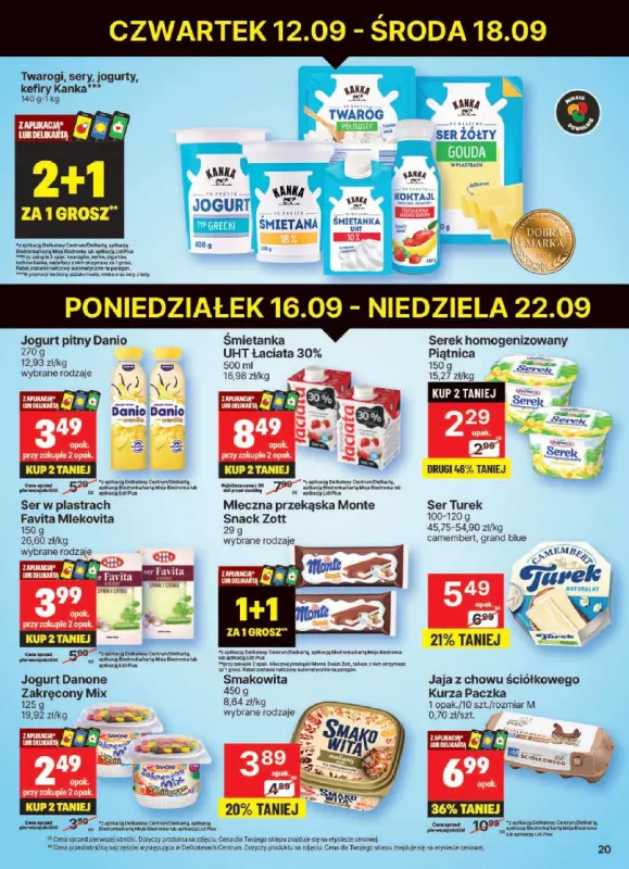 Delikatesy Centrum - gazetka promocyjna Gazetka  do niedzieli 22.09 - strona 20