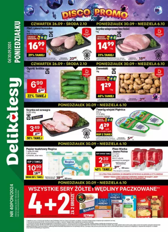 Delikatesy Centrum - gazetka promocyjna Gazetka  do niedzieli 06.10