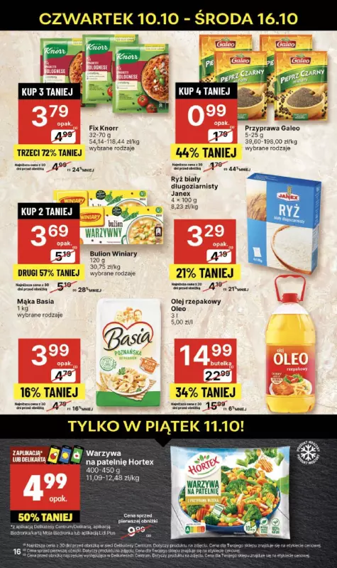 Delikatesy Centrum - gazetka promocyjna Gazetka od czwartku od czwartku 10.10 do środy 16.10 - strona 16