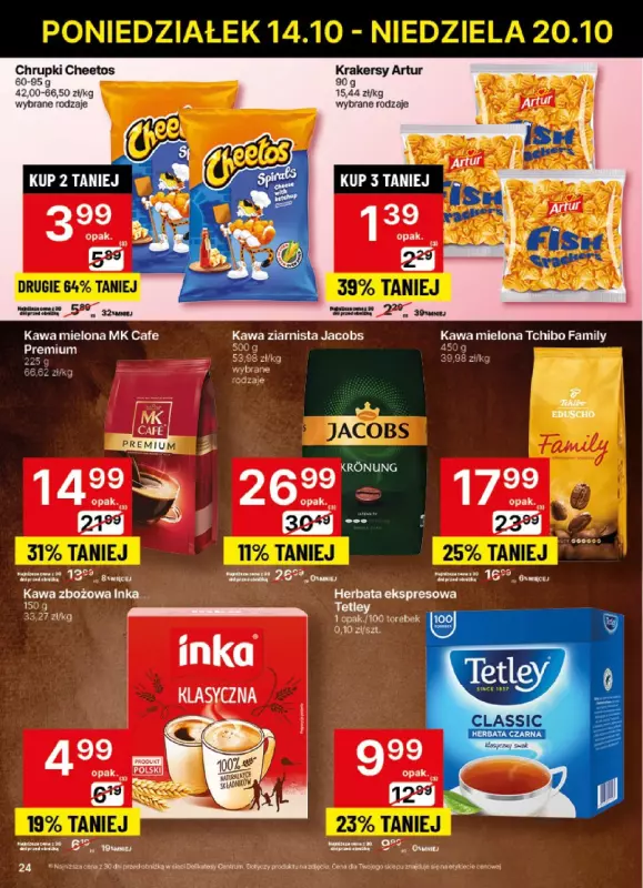 Delikatesy Centrum - gazetka promocyjna Gazetka  do niedzieli 20.10 - strona 24