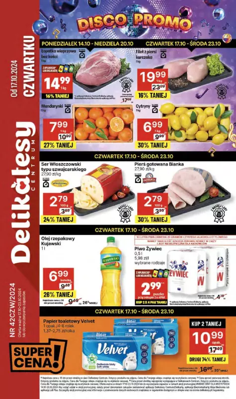 Delikatesy Centrum - gazetka promocyjna Gazetka od czwartku  do środy 23.10