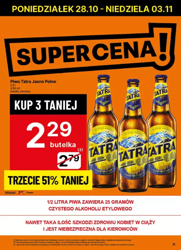 Delikatesy Centrum - gazetka promocyjna Gazetka  do niedzieli 03.11 - strona 11