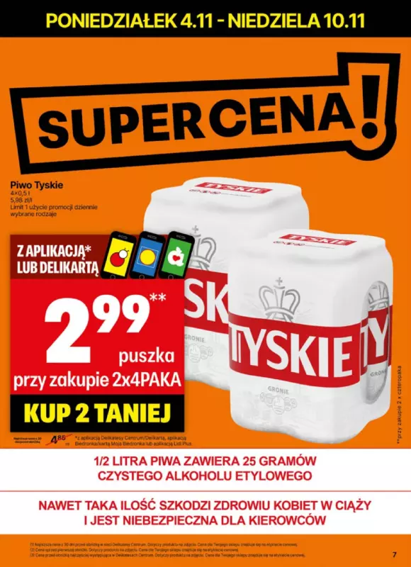 Delikatesy Centrum - gazetka promocyjna Gazetka  do niedzieli 10.11 - strona 7