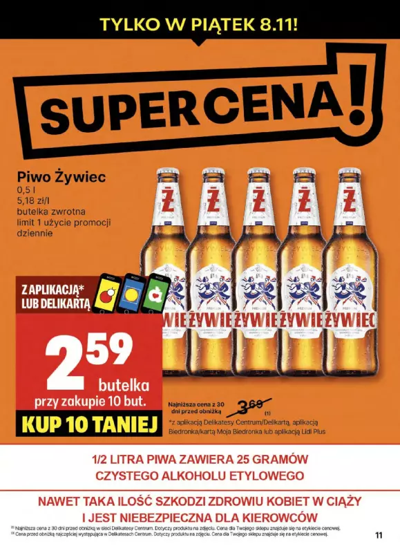 Delikatesy Centrum - gazetka promocyjna Gazetka od czwartku  do środy 13.11 - strona 11