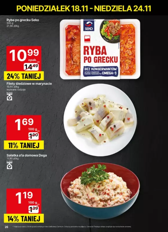 Delikatesy Centrum - gazetka promocyjna Gazetka  do niedzieli 24.11 - strona 26