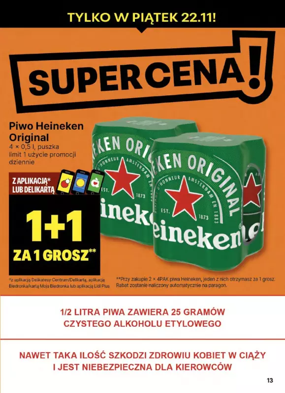 Delikatesy Centrum - gazetka promocyjna Gazetka  do środy 27.11 - strona 13