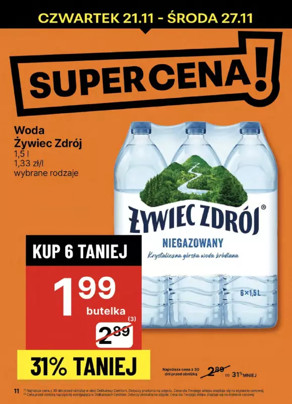 Delikatesy Centrum - gazetka promocyjna Gazetka  do środy 27.11 - strona 11