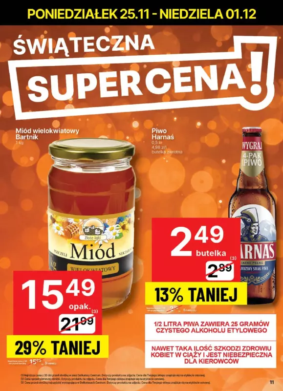 Delikatesy Centrum - gazetka promocyjna Gazetka  do niedzieli 01.12 - strona 11