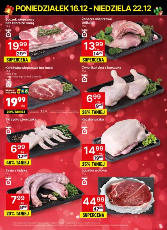 Delikatesy Centrum - gazetka promocyjna Gazetka od poniedziałku 16.12 do niedzieli 22.12 - strona 15