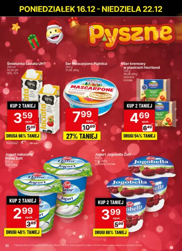 Delikatesy Centrum - gazetka promocyjna Gazetka od poniedziałku 16.12 do niedzieli 22.12 - strona 32