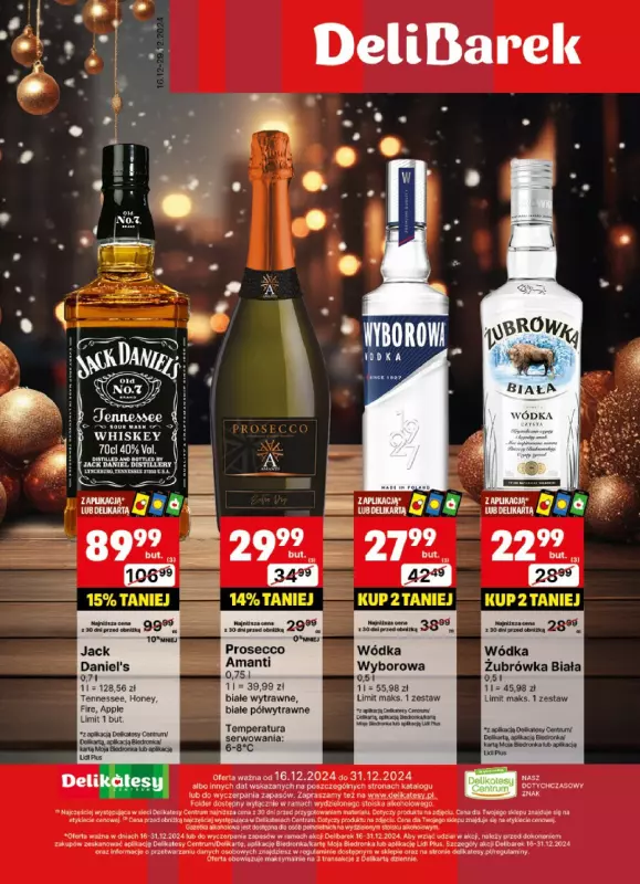 Delikatesy Centrum - gazetka promocyjna Gazetka alkoholowa  do wtorku 31.12