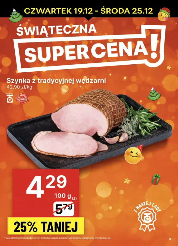 Delikatesy Centrum - gazetka promocyjna Gazetka od czwartku od czwartku 19.12 do środy 25.12 - strona 9