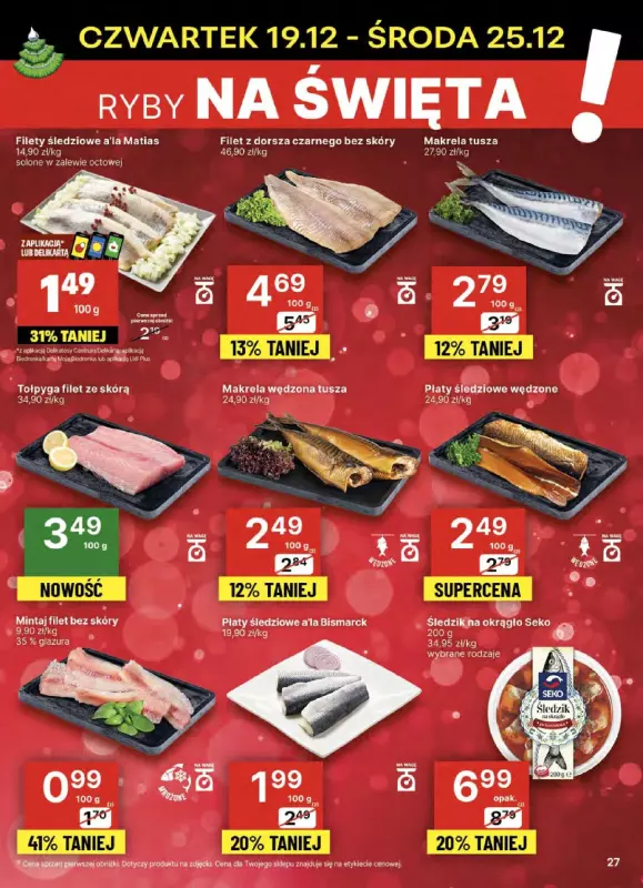 Delikatesy Centrum - gazetka promocyjna Gazetka od czwartku od czwartku 19.12 do środy 25.12 - strona 27