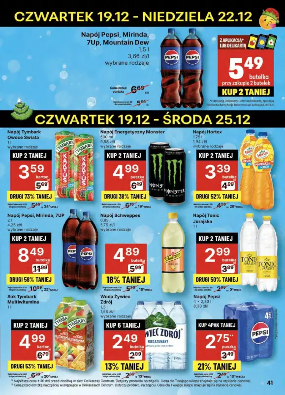 Delikatesy Centrum - gazetka promocyjna Gazetka od czwartku od czwartku 19.12 do środy 25.12 - strona 41