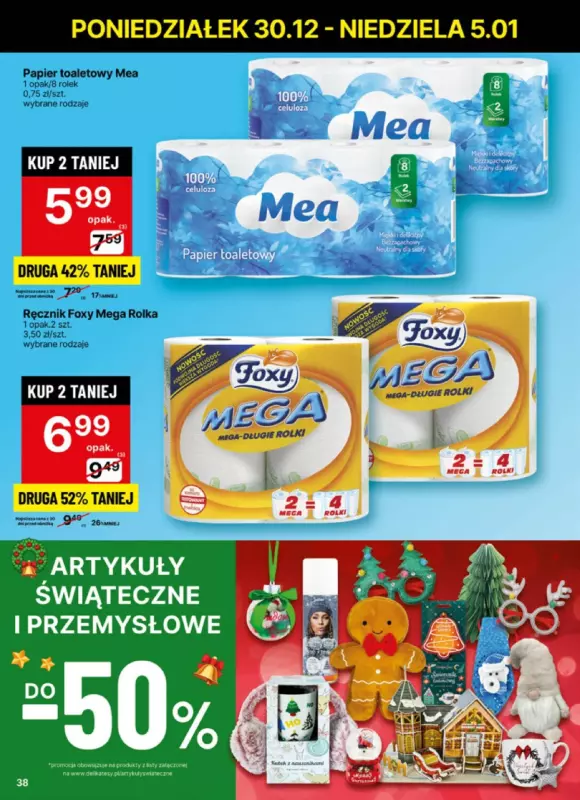 Delikatesy Centrum - gazetka promocyjna Gazetka od poniedziałku 30.12 do niedzieli 05.01 - strona 38