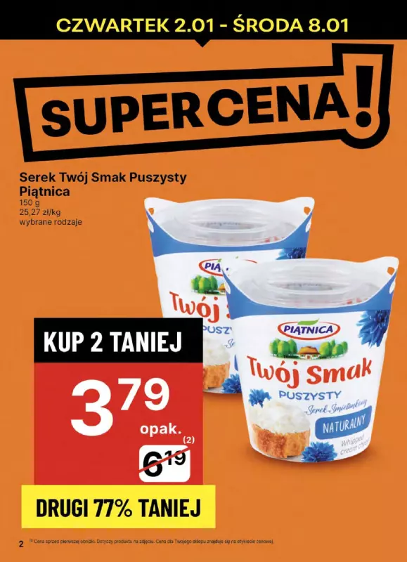 Delikatesy Centrum - gazetka promocyjna Gazetka  do środy 08.01 - strona 2