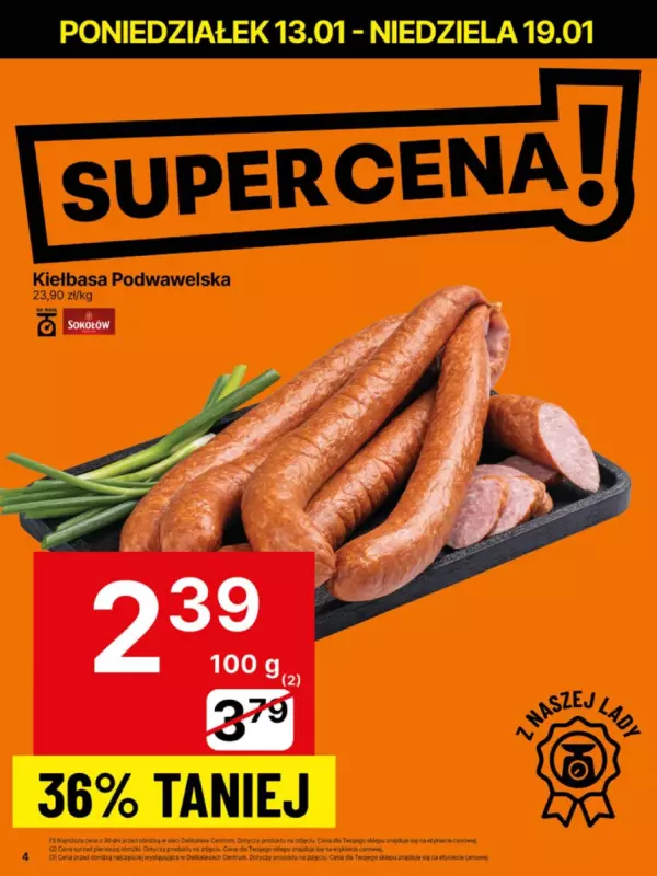 Delikatesy Centrum - gazetka promocyjna Gazetka  do niedzieli 19.01 - strona 4