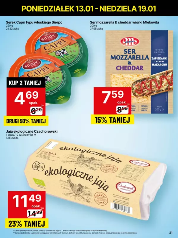 Delikatesy Centrum - gazetka promocyjna Gazetka  do niedzieli 19.01 - strona 21