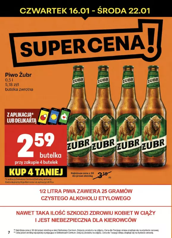 Delikatesy Centrum - gazetka promocyjna Gazetka od czwartku  do środy 22.01 - strona 7