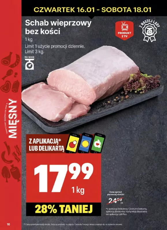 Delikatesy Centrum - gazetka promocyjna Gazetka od czwartku  do środy 22.01 - strona 16