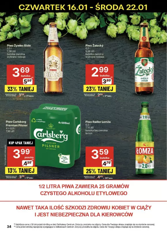 Delikatesy Centrum - gazetka promocyjna Gazetka od czwartku  do środy 22.01 - strona 34