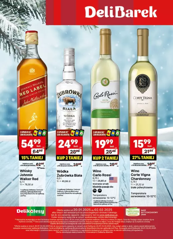 Delikatesy Centrum - gazetka promocyjna Gazetka alkoholowa  do niedzieli 02.02