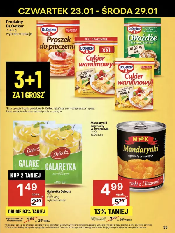 Delikatesy Centrum - gazetka promocyjna Gazetka od czwartku  do środy 29.01 - strona 33