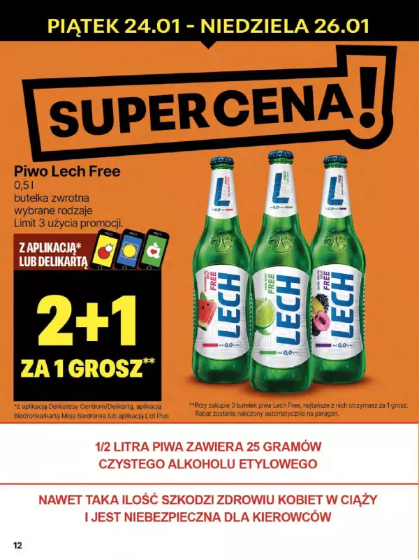 Delikatesy Centrum - gazetka promocyjna Gazetka od czwartku  do środy 29.01 - strona 12