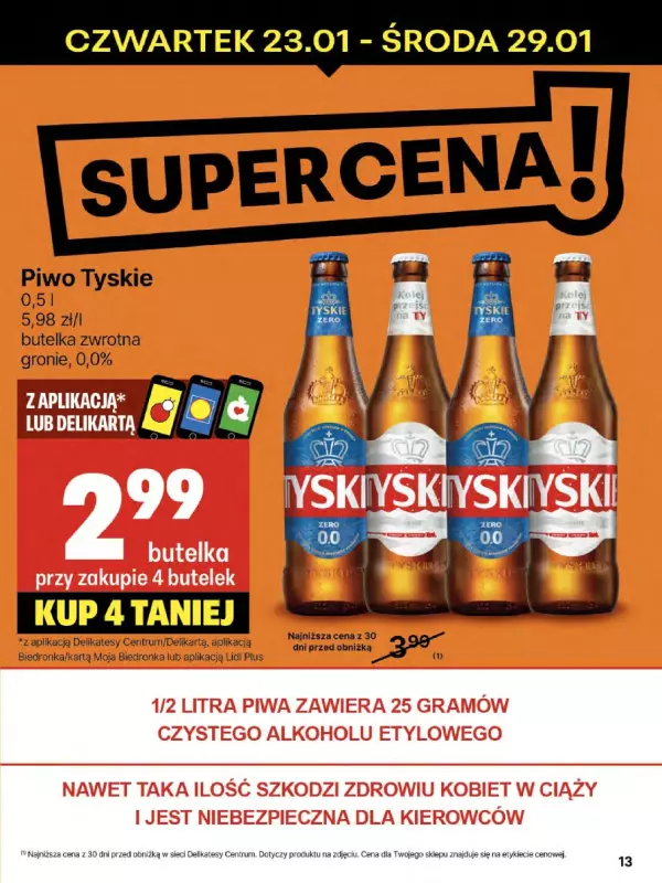 Delikatesy Centrum - gazetka promocyjna Gazetka od czwartku  do środy 29.01 - strona 13