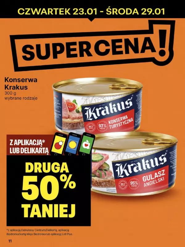 Delikatesy Centrum - gazetka promocyjna Gazetka od czwartku  do środy 29.01 - strona 11