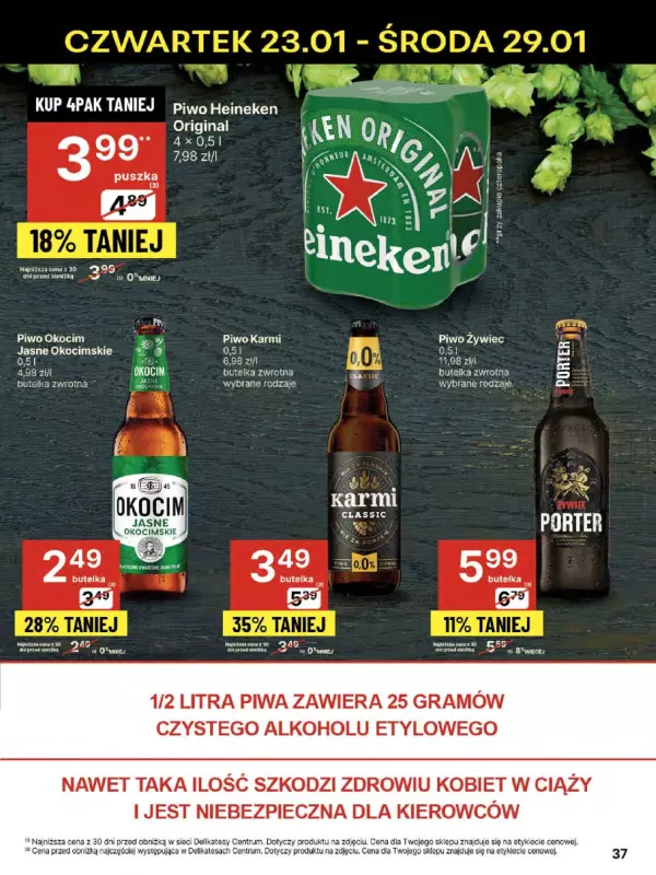 Delikatesy Centrum - gazetka promocyjna Gazetka od czwartku  do środy 29.01 - strona 37