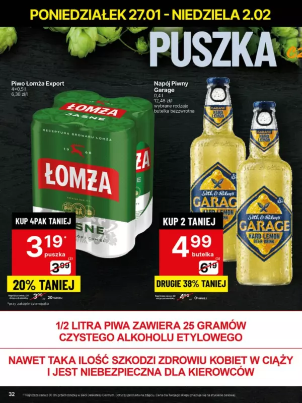 Delikatesy Centrum - gazetka promocyjna Gazetka  do niedzieli 02.02 - strona 32