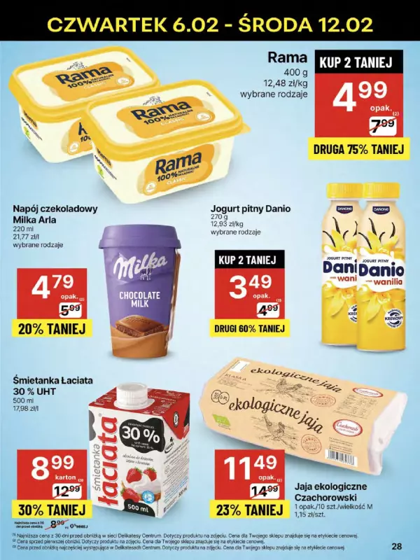 Delikatesy Centrum - gazetka promocyjna Gazetka  do środy 12.02 - strona 28