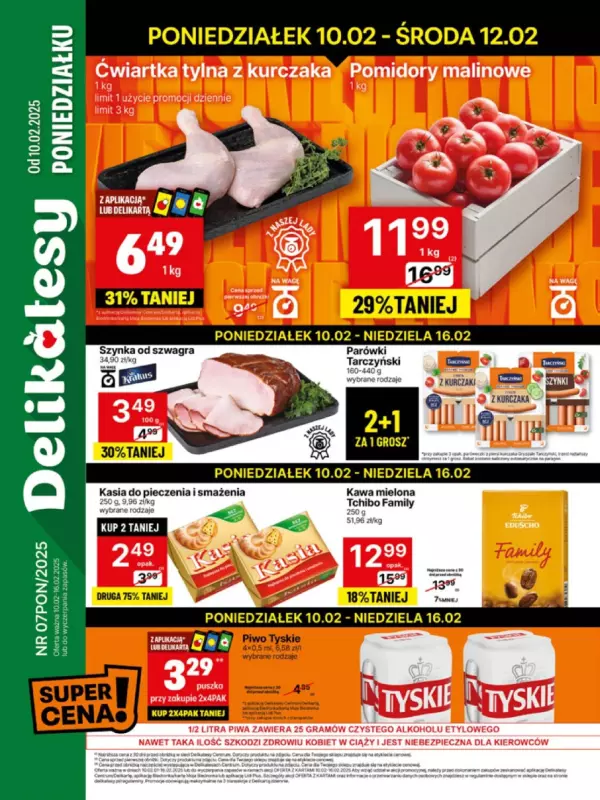 Delikatesy Centrum - gazetka promocyjna Gazetka  do niedzieli 16.02