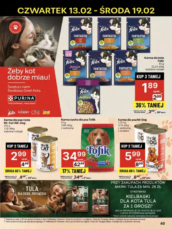 Delikatesy Centrum - gazetka promocyjna Gazetka  do środy 19.02 - strona 40