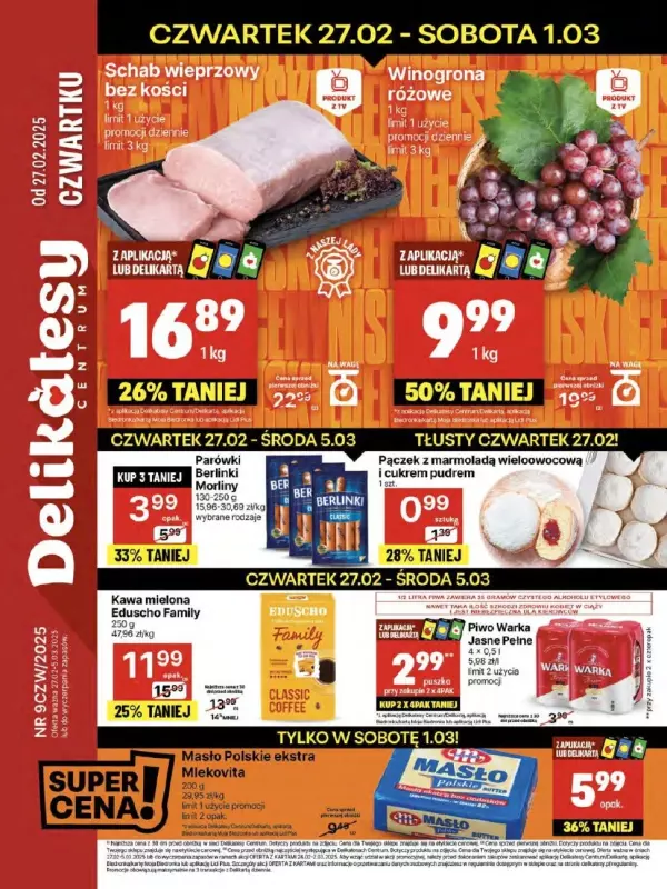 Delikatesy Centrum - gazetka promocyjna Gazetka od czwartku  do środy 05.03