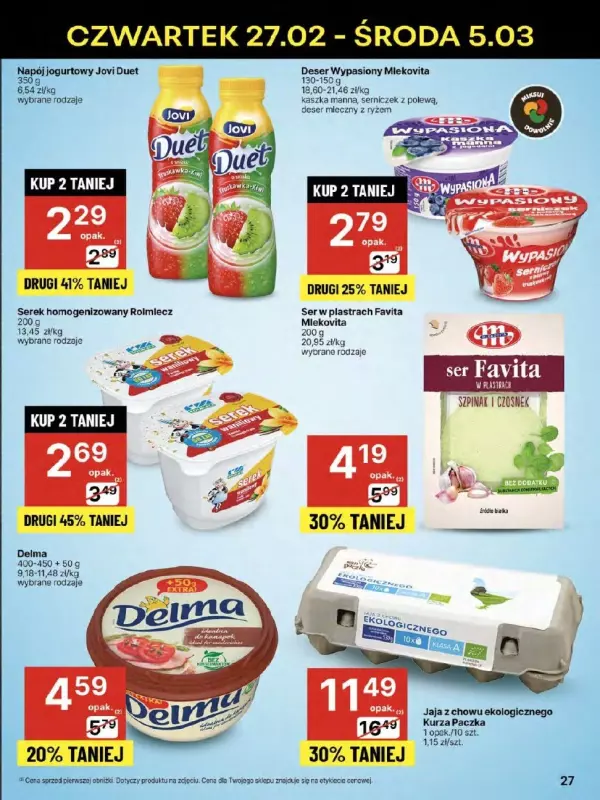 Delikatesy Centrum - gazetka promocyjna Gazetka od czwartku  do środy 05.03 - strona 27