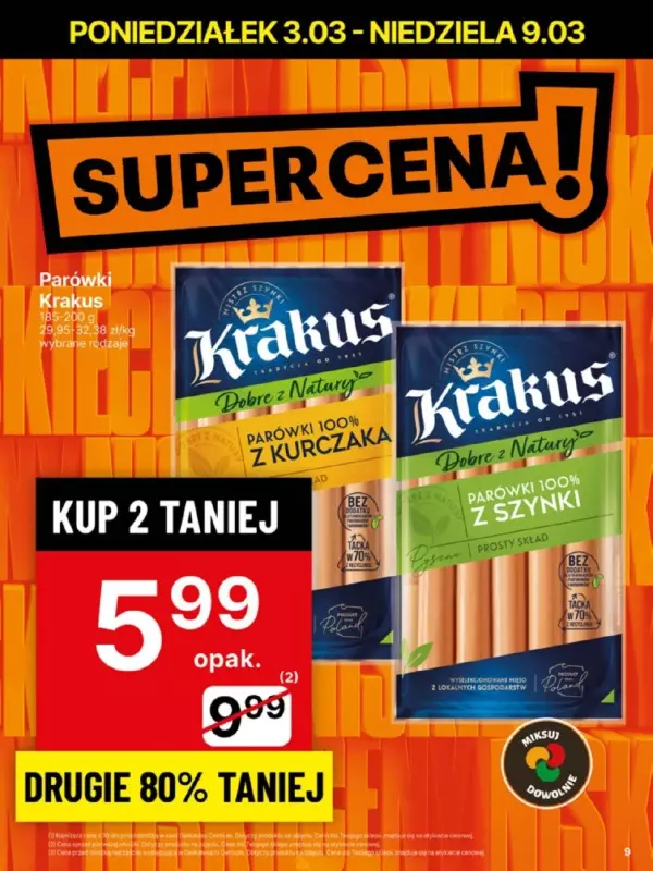 Delikatesy Centrum - gazetka promocyjna Gazetka  do niedzieli 09.03 - strona 9