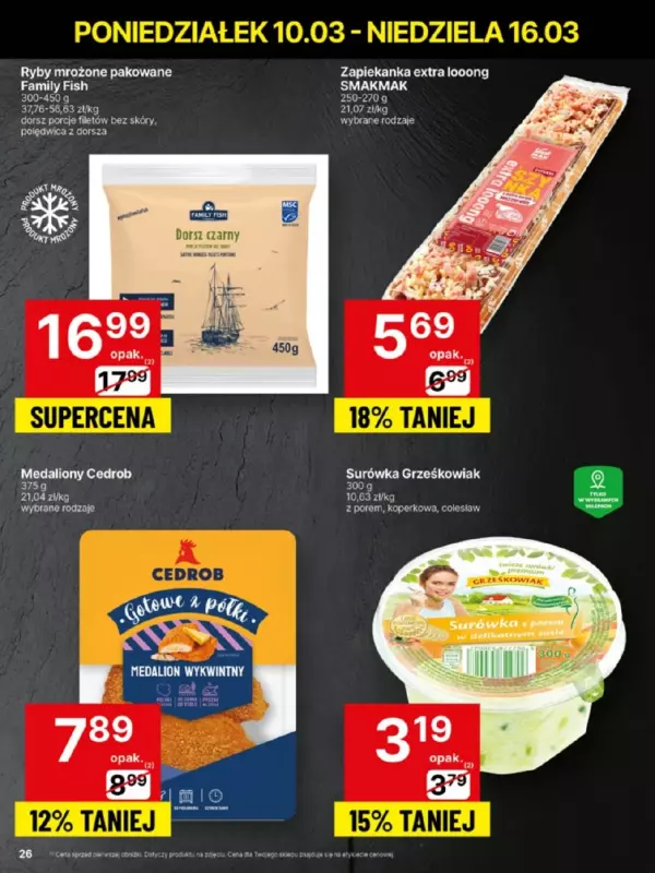 Delikatesy Centrum - gazetka promocyjna Gazetka  do niedzieli 16.03 - strona 26