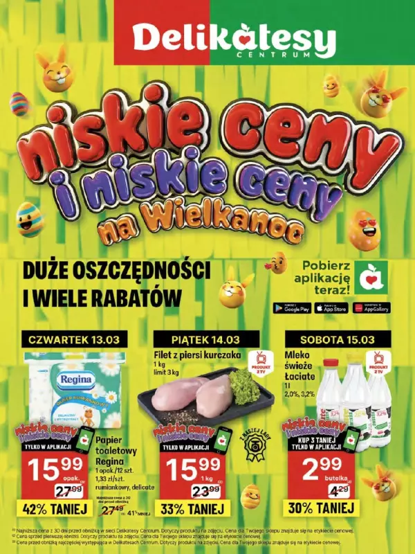 Delikatesy Centrum - gazetka promocyjna Gazetka od czwartku  do środy 19.03