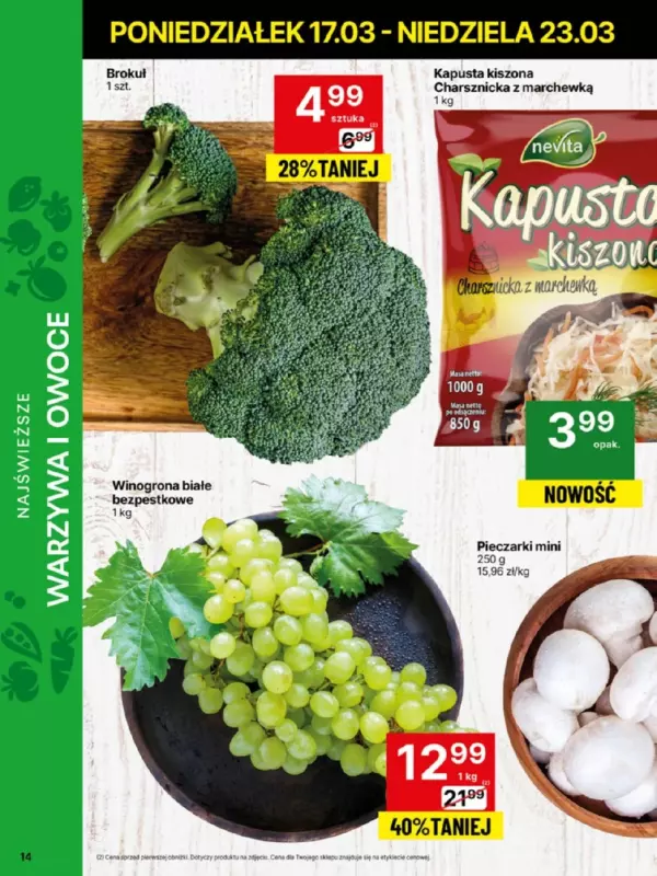 Delikatesy Centrum - gazetka promocyjna Gazetka  do niedzieli 23.03 - strona 14