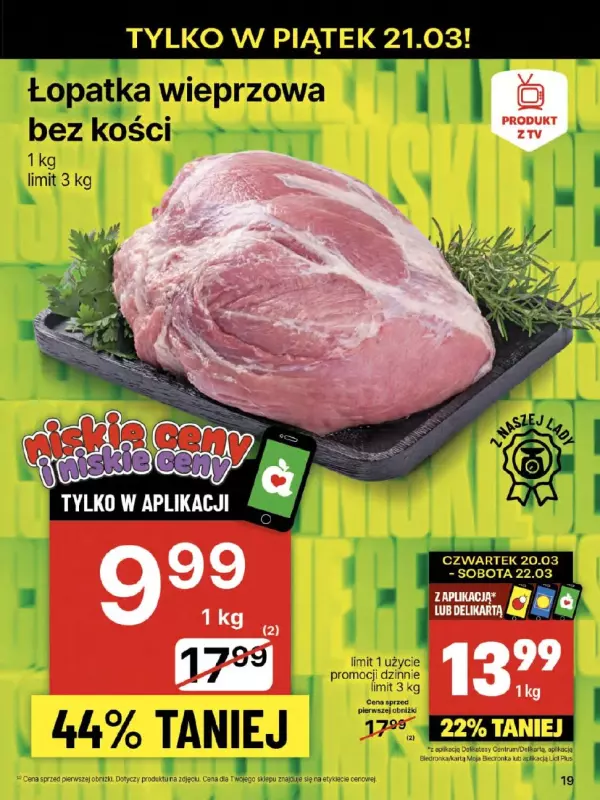 Delikatesy Centrum - gazetka promocyjna Gazetka  do środy 26.03 - strona 19