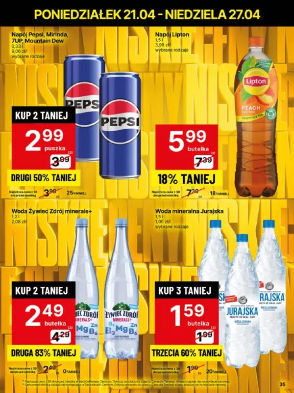 Delikatesy Centrum - gazetka promocyjna Gazetka od poniedziałku 21.04 do niedzieli 27.04 - strona 35