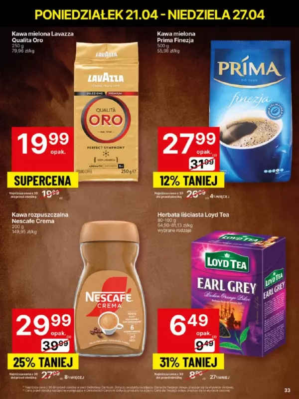 Delikatesy Centrum - gazetka promocyjna Gazetka od poniedziałku 21.04 do niedzieli 27.04 - strona 33