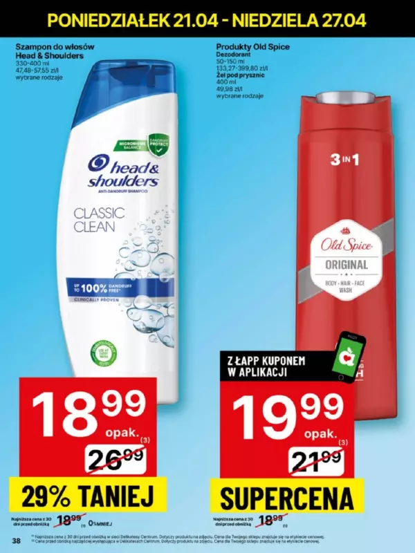 Delikatesy Centrum - gazetka promocyjna Gazetka od poniedziałku 21.04 do niedzieli 27.04 - strona 38